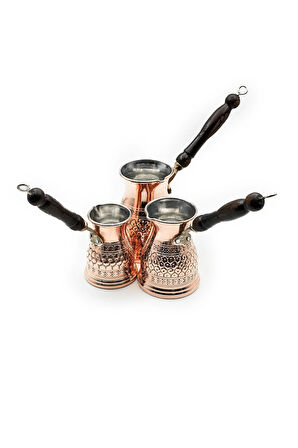 BAKIR DAMLALI CEZVE SETİ