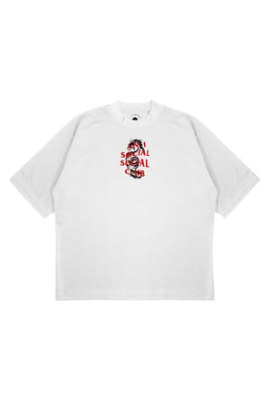 Unisex Oversize ANTİ SOCİAL NEW DRAKE Baskılı T-shirt