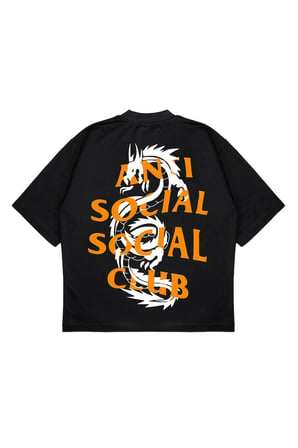 Unisex Oversize ANTİ SOCİAL NEW DRAKE Baskılı T-shirt