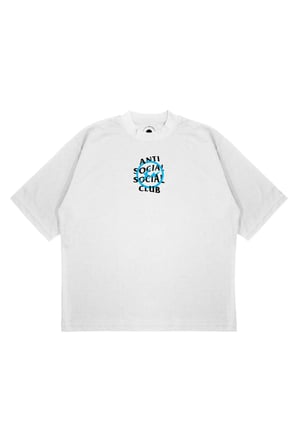 Unisex Oversize ANTİ SOCİAL BLUE Baskılı T-shirt