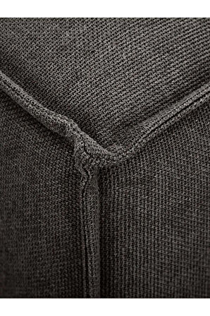 LUNERA Modern Çok Amaçlı Kare Puf, Balkon Mutfak Salon Pufu, 80x80 cm Keten Kumaş