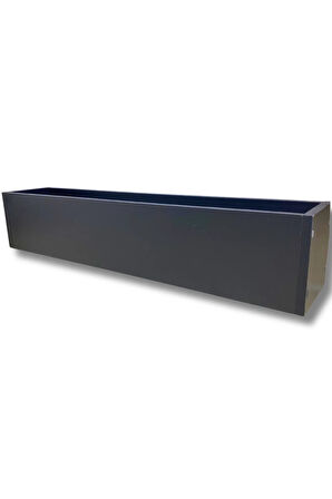 Antrasit Ahşap Mdf Saksı 100x20x15 Cm Iç Mekan Saksısı