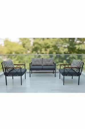Safir 2+1+1 Kaz Ayağı Kırlent Balkon-bahçe-kafe-çay Seti-koltuk Takımı-oturma Grubu-ofis Koltuğu