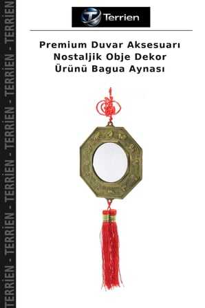 Premium Duvar Aksesuarı Nostaljik Obje Dekor Ürünü Bagua Aynası