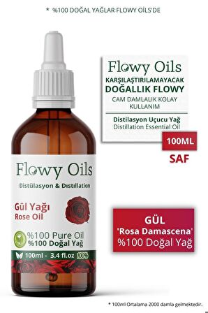 Gül Yağı %100 Doğal Bitkisel Uçucu Yağ Rose Oil 100ml