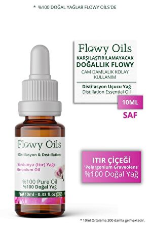 Sardunya (ıtır Çiçeği) Yağı %100 Doğal Bitkisel Uçucu Yağ Geranium Oil 10ml