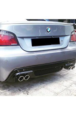 Bmw E60 - M5 - Rieger - Difüzör (Sağ Sol Çift Çıkış) Piano Black Vakum (2003-2010)