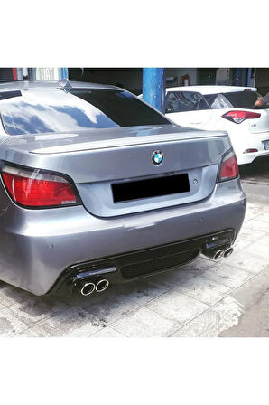 Bmw E60 - M5 - Rieger - Difüzör (Sağ Sol Çift Çıkış) Piano Black Vakum (2003-2010)
