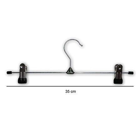 12 Adet Mandallı Tel Etek Pantolon Askısı 35 cm