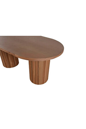 Sierra İskandinav Oval Ahşap Bohem Masa 90x190