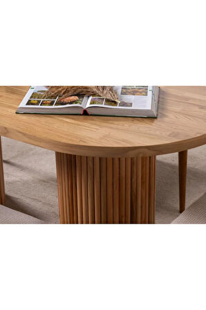 Sierra İskandinav Oval Ahşap Bohem Masa 90x180