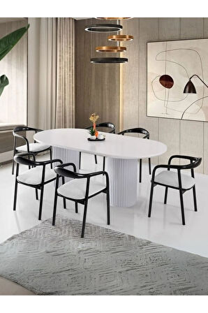 Echo İskandinav Oval Ahşap Bohem Masa 90x160