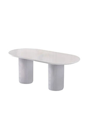 Echo İskandinav Oval Ahşap Bohem Masa 90x160