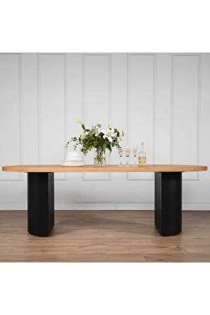 Zeno Ahşap Bohem Yemek Masası 90x200