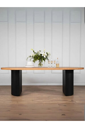 Zeno Ahşap Bohem Yemek Masası 90x200