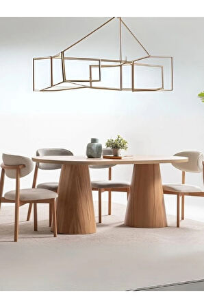 Nivara Bohem Ahşap Yemek Masası 90x170