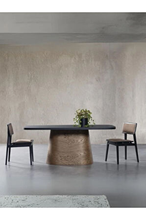 Barocco İtalyan Still Oval Ahşap Yemek Masası 100x190