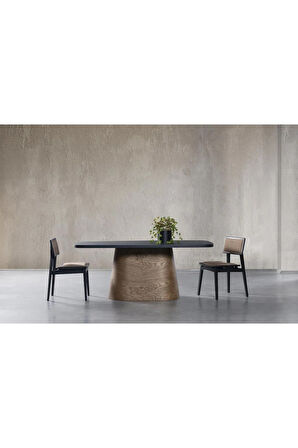 Barocco İtalyan Still Oval Ahşap Yemek Masası 100x190