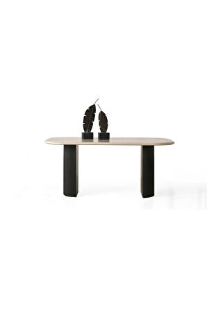 Zeno Oval Ahşap Bohem Yemek Masası 90x180
