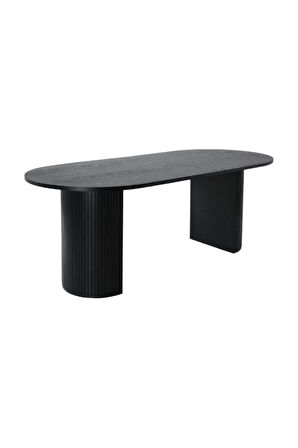 Zeno Oval Ahşap Bohem Yemek Masası 90x180