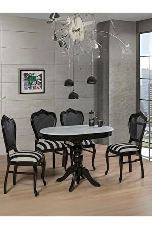 Rika Baba Ayak Oval Açılır Masa 70x110