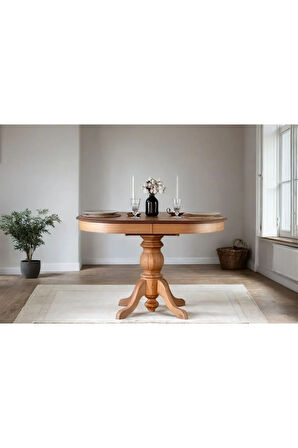 Rika Baba Ayak Oval Açılır Masa 90x130