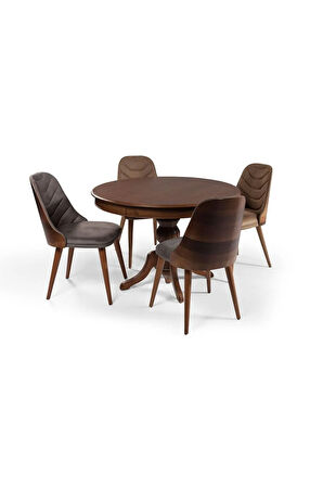 Lindon Baba Ayak Yuvarlak Açılır Masa 90x90
