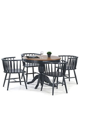Lindon Baba Ayak Yuvarlak Açılır Masa 90x90