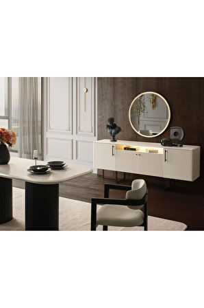 Nomad İskandinav Oval Natural Ahşap Bohem Masa 80x160