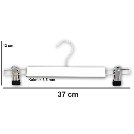 8 Adet Mandallı Etek Pantolon Askısı 37 Cm