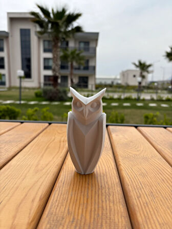 Geometrik Baykuş Biblo Minimal Dekoratif Obje (Küçük - 55 x 43 x 120 mm)