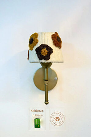 Punch Kadife Kablosuz Pilli Aplik - Alt Eskitme Gold