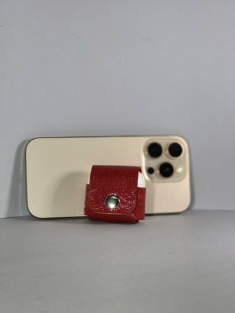 Gogo Airpods 4. Nesil Kılıf Hakiki Deri Kırmızı El Yapımı
