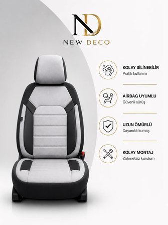 Opel Astra 1998-2021 Uyumlu Premium Tay Tüyü Oto Koltuk Kılıfı Airbag Uyumlu 2+1 Fermuarlı Kolçak Uyumlu