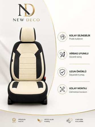Fiat Egea Sedan 2024+Uyumlu Premium Tay Tüyü Oto Koltuk Kılıfı Airbag Uyumlu 2+1 Fermuarlı Kolçak Uyumlu