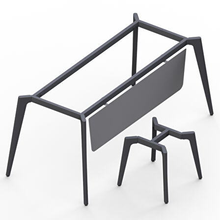 Api Design Kale Metal Ofis Çalışma Masa Ayağı (Ahşap-Cam-Mermer İçin Uygun)