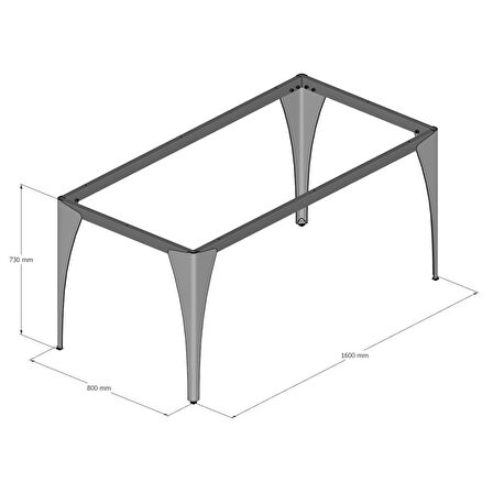 Api Design Porshe Metal Ofis Çalışma Masa Ayağı (Ahşap-Cam-Mermer İçin Uygun)