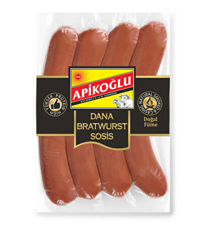 Doğal Füme Dana Bratwurst Sosis Üçlü Paket