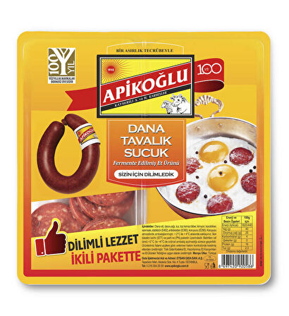 Dilimli Dana Tavalık Sucuk 200 Gr. Üçlü Paket (Toplam 600 Gr.)