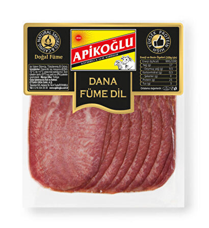 Dilimli Dana Füme Dil 70 Gr. Beşli Paket (Toplam 350 Gr.)