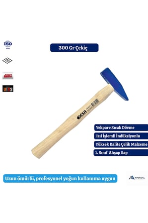 Desa Tesviyeci Çekici 300 gr Ahşap Saplı Mavi