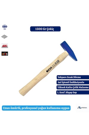 Desa 1500 Gr Tesviyeci Çekici Ahşap Saplı Mavi Dövme Çelik El Aleti