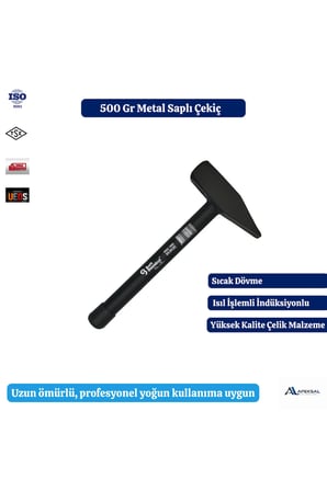 Metal Saplı Çekiç 500 Gr Dövme Çelik Profesyonel Tesviyeci Tamirat Montaj Çekici