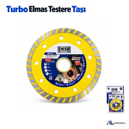 10 Adet Turbo Elmas Testere Taşı 115 mm Beton Granit Seramik Mermer Taş Kesme Diski