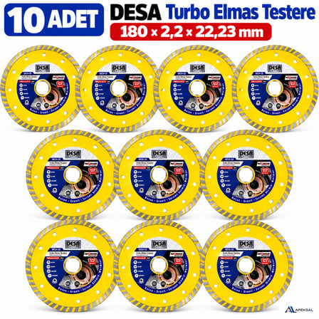 10 Adet Turbo Elmas Testere Taşı 115 mm Beton Granit Seramik Mermer Taş Kesme Diski