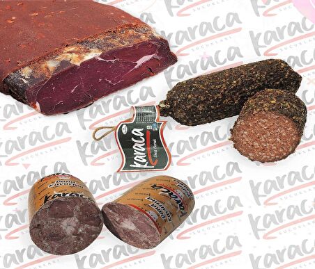 Karaca  Osmanlı Sucuk 250 Gr Çemensiz Sırt Pastırma 250 Gr Blok Dana Kavurma 250 Gr