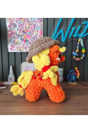 El Yapımı Tığ İşi My Little Pony Peluş Oyuncak | Applejack