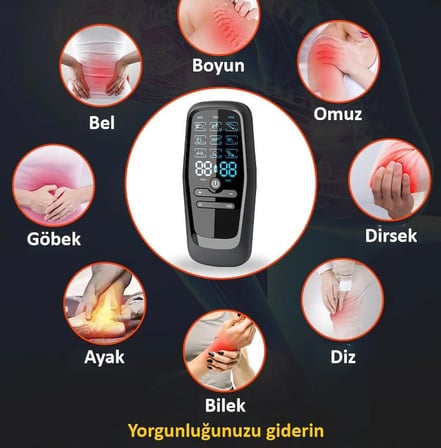 TENS Cihazı / 2 Kanal 8 Pet / Biomeridyen Eldivenine Uygun 