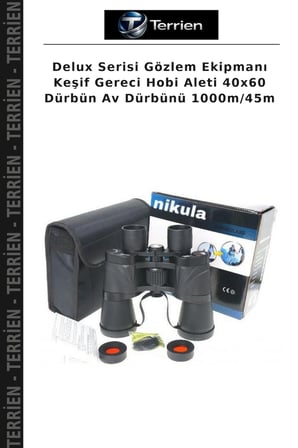 Delux Serisi Gözlem Ekipmanı Keşif Gereci Hobi Aleti 40x60 Dürbün Av Dürbünü 1000m/45m