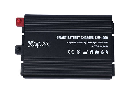 Apex 12V 100A Smart AC-DC Akü Şarj Cihazı 